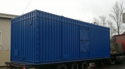 Power station, automated "Peter Bell" of container type PB-600-18D-12 on the basis of two diesel units YAMZ AD300S-T40.