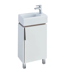 Bathroom sink cabinet Aquaton Bella white, jarrah 1A221501BBAZ01.A221.5.01B.BAZ.0