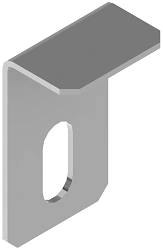 KLI-FX 000 self-supporting cable duct cover retainer, with overall dimensions from 100 mm to 175 mm, metal thickness from 1.5 mm