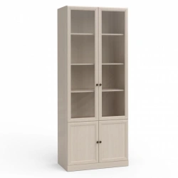 "Camilla" FSK-02.T8L, 2-door cupboard, 2-door panel, 2-door glass, shelves, mirror from the set of modular furniture "Camilla".