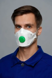 Filtering mask for protection against aerosols - respirator "SPIRO-412" FFP2 NR D