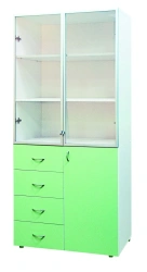 Medical cabinet two-section two-door with drawers SH 2.02-"Aibolit".