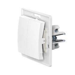 CADUCEUS ALING PRESTIGE Flush-mounted two-way switch 10AX, 250V~, white, article number 60072.0