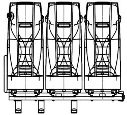A67R42.6840013-20 Seat for three seats
