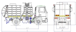 Side-loading rubbish truck model MK-3551-02