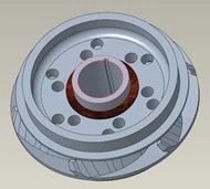 Work wheel, dispersing, DN5-21, 0.68 inch shaft, Niresist / IMPELLER: BRG HSG, AGH, DN5-21, .68, NI-RST art.