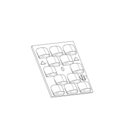 Lens for LED luminaires AMT-ST-50x50-3535-12-T2-PROTON