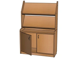 1-sided bookcase with drawer + doors, 2 shelves/ SZH131
