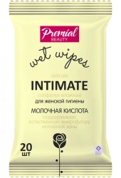 PREMIAL Wet wipes for intimate hygiene with lactic acid, feminine 1/20/24