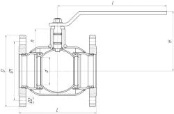 ALSO stainless steel ball valve ALSO stainless steel FLANCHED FULL BODY with all-welded body IN BUILDING LENGTH OF VALVE KS.F.Z.