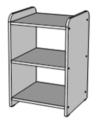 Wooden furniture for preschools: Playing module "Medicine rack"