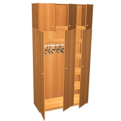 Wardrobe with mezzanine, 3-leaf combining cupboard