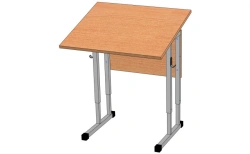 Single-seat adjustable pupil's table with a sloping table top from 0 to 10g. height group from 2 to 4. Model: SURN-1