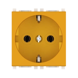 CADUCEUS ALING Experience Flush-mounted socket outlet with earthing without blinds 16A, 250V~, 2M, orange, art. 74101.N