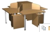 Computer desk 4-seater