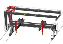 Flat section production line with robotised welding, IRS