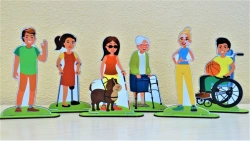 Set of figures of people with disabilities