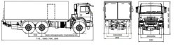 Trucks with lifting board type 1714 mod: 1714-0000010-KA4 on the basis of chassis and vehicles KAMAZ mod. 43118-50, 43118-37, 53