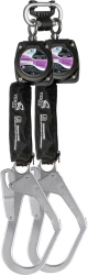 Double-shoulder retractor type HB-02 with carabiner , item number vpro HB02 duo 0051.