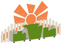 Children's wall for sports equipment "SOLNCE" art. S.06.93