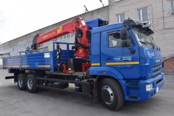 Special cargo truck with CMU produced by INMAN JSC on KAMAZ 65115-A5, 65115-50 chassis. Mark GIRD. Type 5849DF. Modi