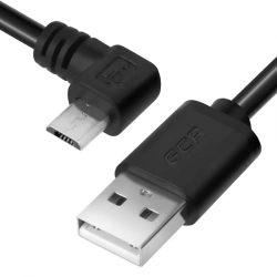 MicroUSB Cable, Model GCR-UA5, Angled Connector, USB 2. 0