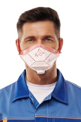 Personal respiratory protection equipment with filtering half-mask: respirator RK 6031 FFP3 NR D for protection against aerosols