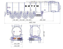 Semi-trailer-tanker PPTSB4-1, type PPTST4, modification 96998-0000010-03 ( without pump). Axial unit AGOS-4-GT7-00.00.000 or axi