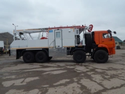 Self-propelled logging hoist PCS model 69574R on chassis KAMAZ-6560-53, KAMAZ-6560-54