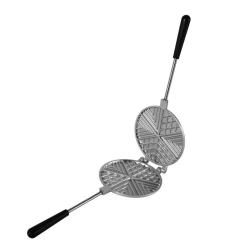 Kukmara TM cast aluminium mould for baking biscuits (uncoated), with Bakelite handles