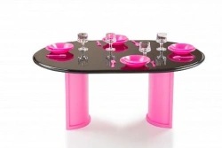 Table for doll with accessories. Pink
