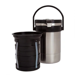 Domestic vacuum thermos with double flask made of corrosion-resistant steel with wide neck for liquids, food, ice, etc. type "S