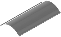 Spherical snow protection cover of the KLT R 000 reinforced staircase cable ladder, with overall dimensions from 150x1250 mm to 