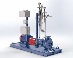 AX type cantilever pump with range: delivery from 0,5 to 1000 m3/h, head from 8 to 1000 m