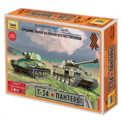 Assembled model "Great confrontations T-34 vs Panther"