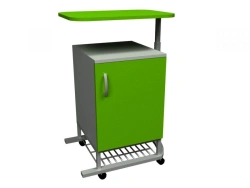 Bedside cabinet with swivelling table top medical TMK-09