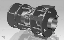 Axial bellows compensator of unloaded axial design (type A) of ARZ version with nominal diameter from 15 mm up to 5000 mm, with