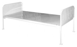 KF0-01-"MSC" (MSC-106M) - General hospital bed with single bed, without wheels, metal backrests, bed - steel sheet.