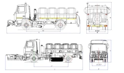 Road maintenance machine with a set of summer equipment model MK-3532-04