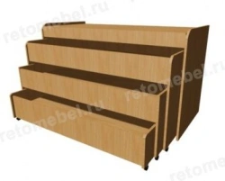 Three-drawer pull-out children's bed