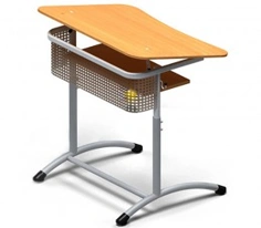 Single-seat adjustable desk, article number PE-UP4-6