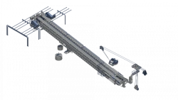 Casting conveyor machine for cast iron