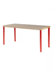 Children's rectangular two-seater table 400 / red