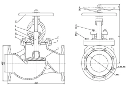 Valve non-return shut-off flanged bore without spring DN 125 PN 10 series 458 (KMIA.491925.004-05)