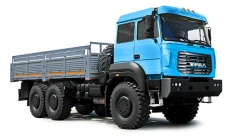 Flatbed truck Ural 63701-0911 (Equipment variants: FG 16JS200TA, 16JSD220TA; clutch: ZF, Hammer; neutraliser: dine).