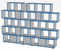 Modular multi-sectional partition cupboard CA25
