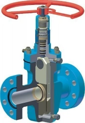 Full bore straight gate valves with single plate gate valve, type ZMS.