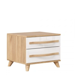 Marta-2 LD.406100.000 Bedside cabinet (Gold Oak/White gloss)