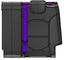 Left-hand section of the rear seat backrest (SU2r)