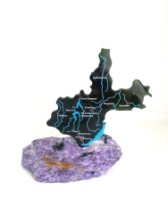 Souvenir "Irkutsk region" on a stand (jade)